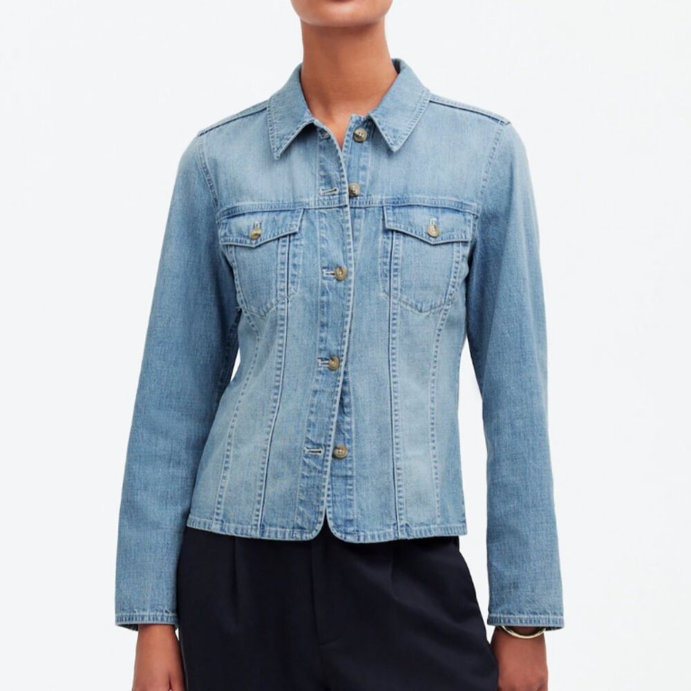 Madewell Shrunken Button-Front Shirt | Jean Denim | XS